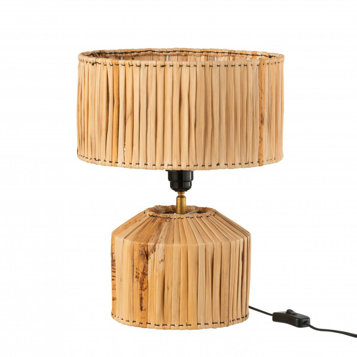 MONASTIR - Lampe ethnique à poser en feuille de bananier