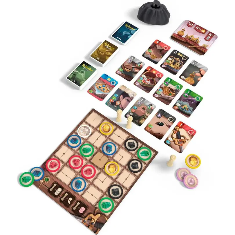 Strategiespiel Set bestehend aus verschiedenen Artikeln Splendor Duel