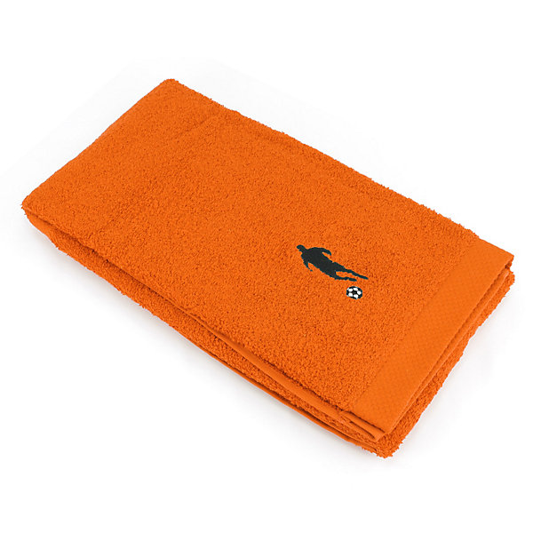 Parure de bain 8 pièces coton 550g/m2 PURE FOOTBALL Orange Butane