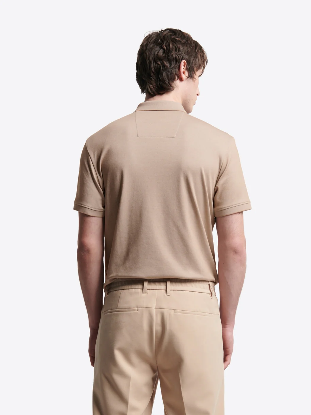 Polo col boutonné maille chinée