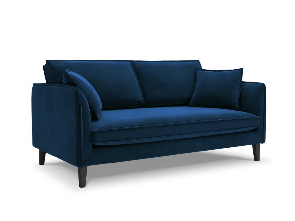 PROVENCE - Canapé 3 places en velours bleu roi