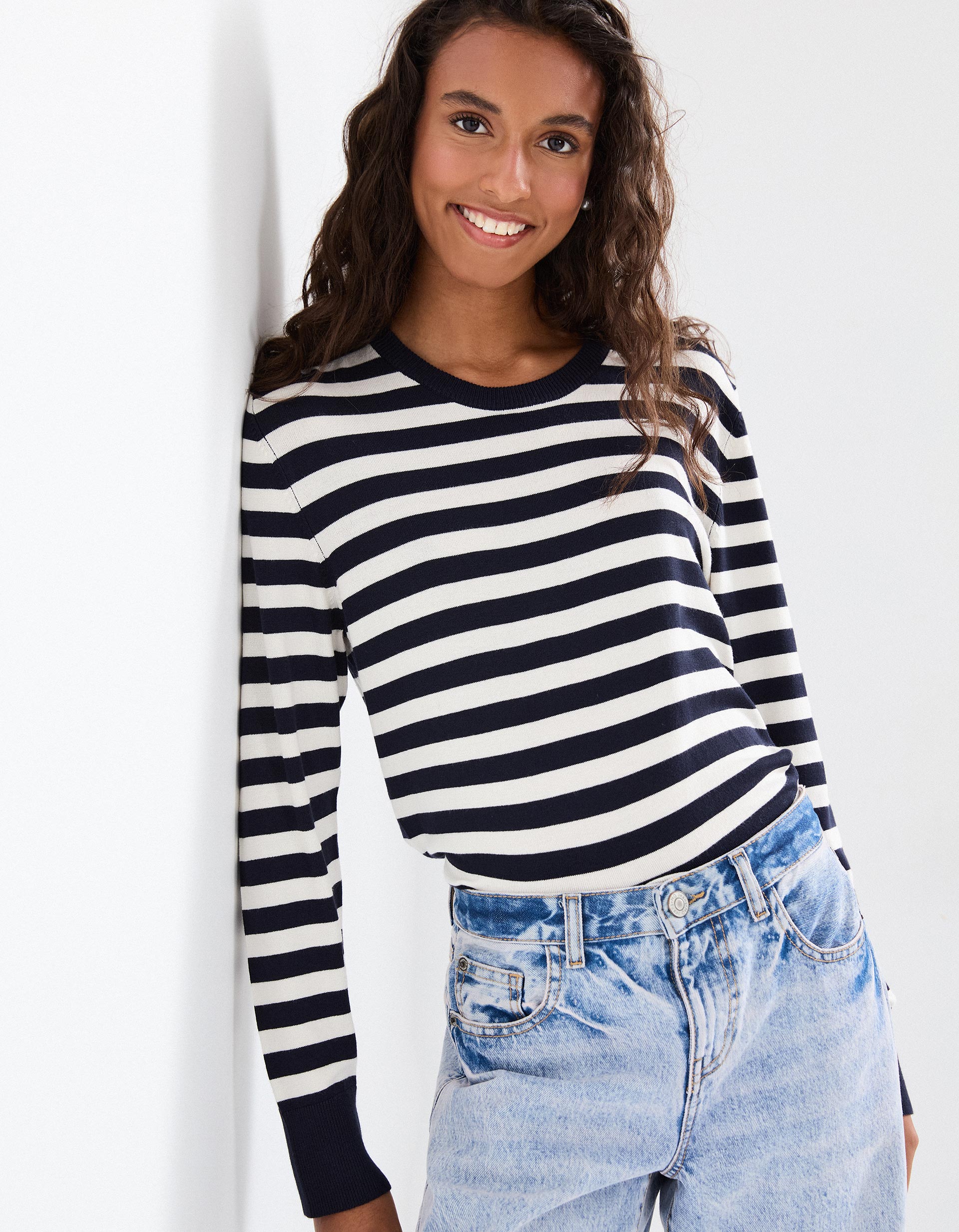 Camisola de Malha, Mulher, Azul Escuro