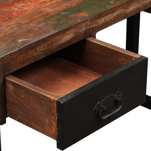NNEVL Desk with 2 Drawers Solid Reclaimed Wood 120x50x76 cm
