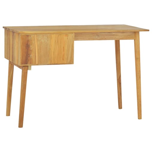 NNEVL Desk with 2 Drawers 110x52x75 cm Solid Wood Teak