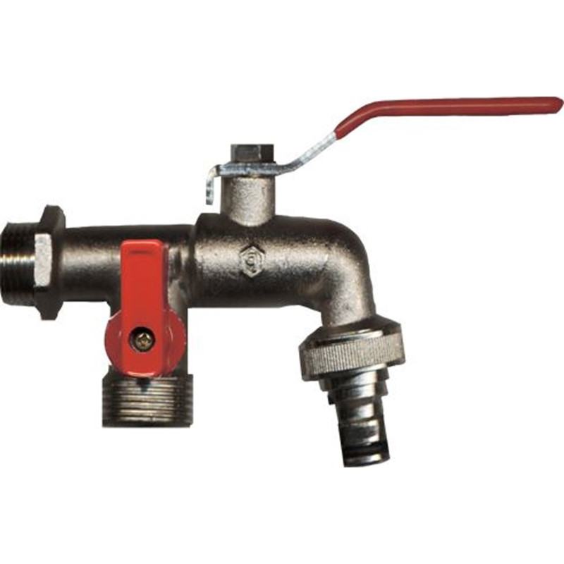 Robinet double service avec boule 1/2