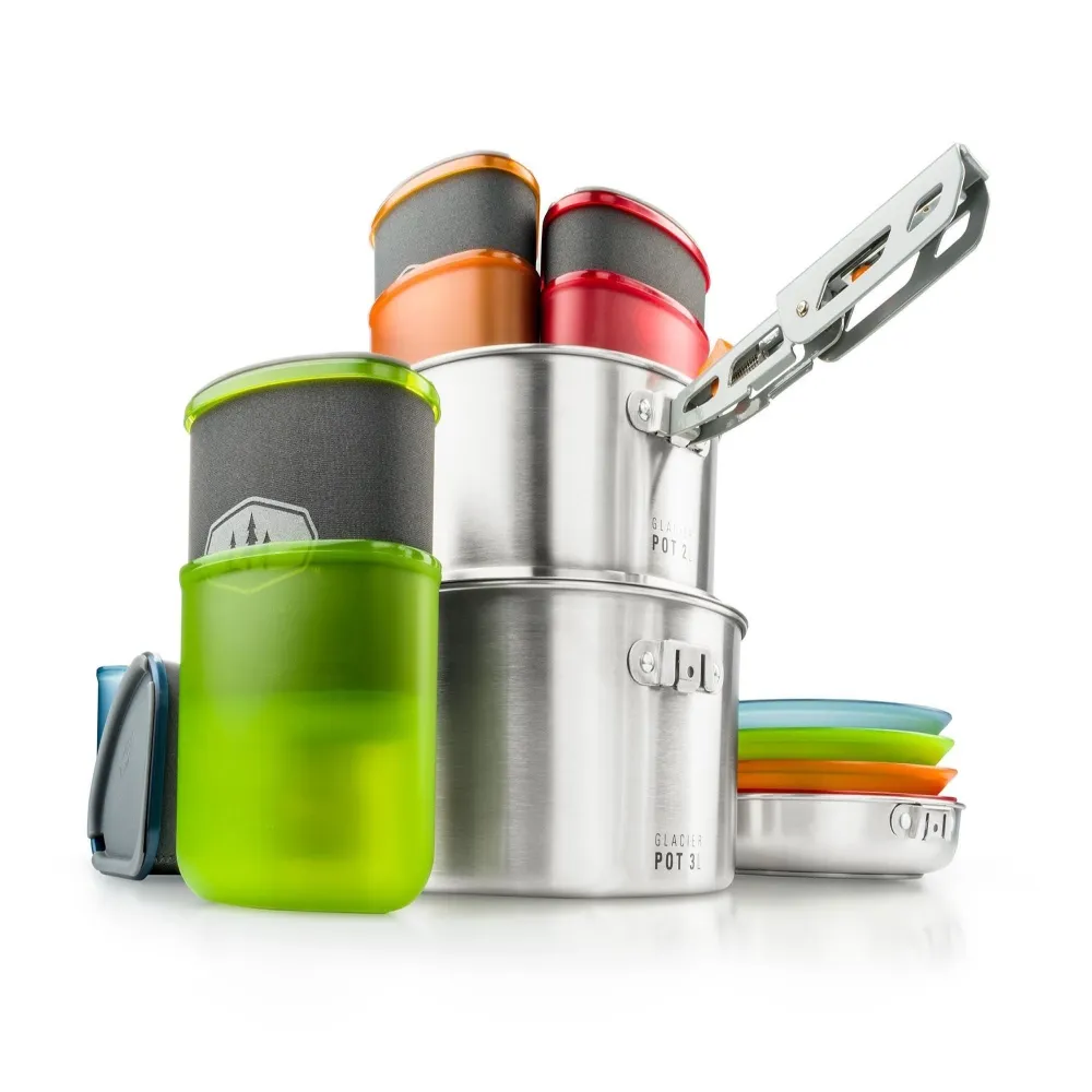 Gsi Outdoors Glacier Camper Stainless Steel Kitchen Set