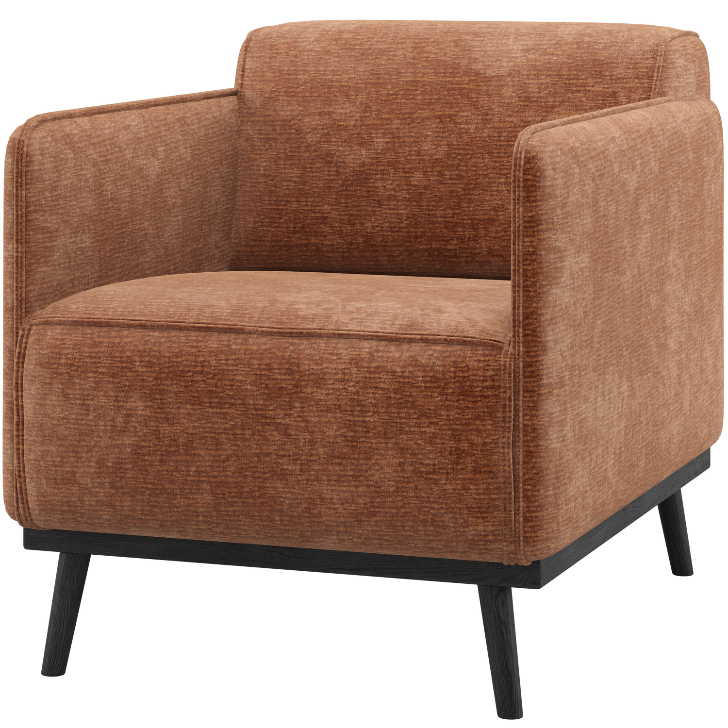 WOOOD fauteuil met arm Statement - Chenille - Velvet Terra - 77x72x93
