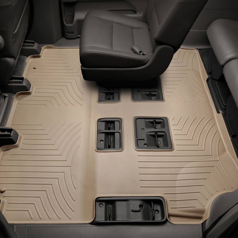 WeatherTech® Custom One Piece Rear & 3rd Row FloorLiner™ Kit, Tan