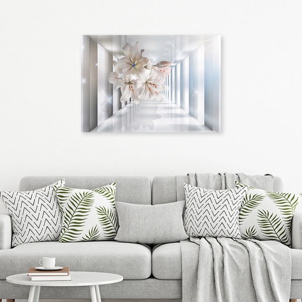Feeby Obraz na płótnie, Kwiaty w korytarzu 3D 60x40