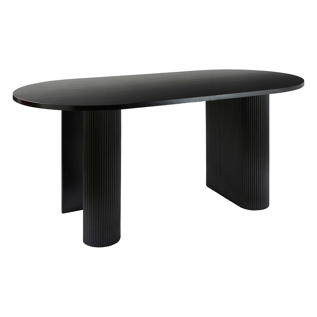 Mesa de jantar OLOVA preta em mdf 180x90x76cm