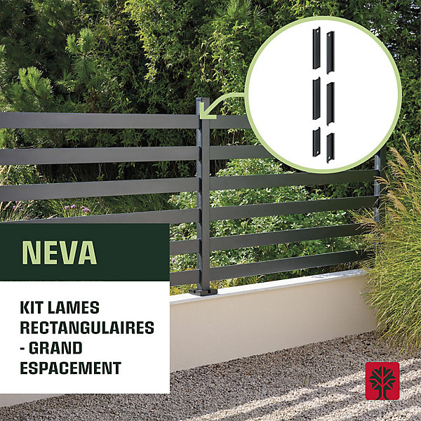 Kit 24 entretoises pour 6 lames ajourées Neva Klikstrom noir