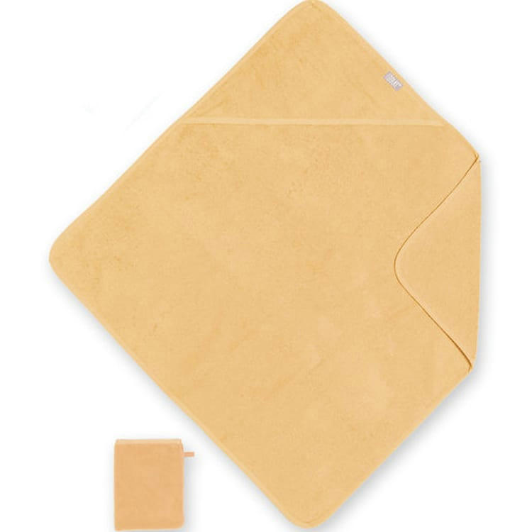 - Cape de bain en éponge 75 x 75 cm ocre jaune