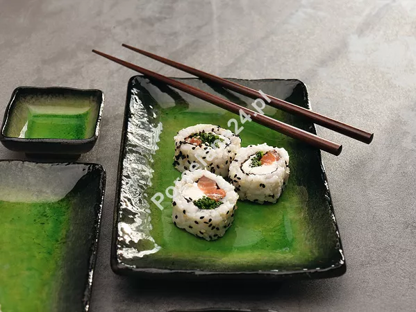 Zestaw do sushi dla 2 osób (4 el.) z pałeczkami Tokyo Design Studio - Yamasaku Hiwa Green 33602