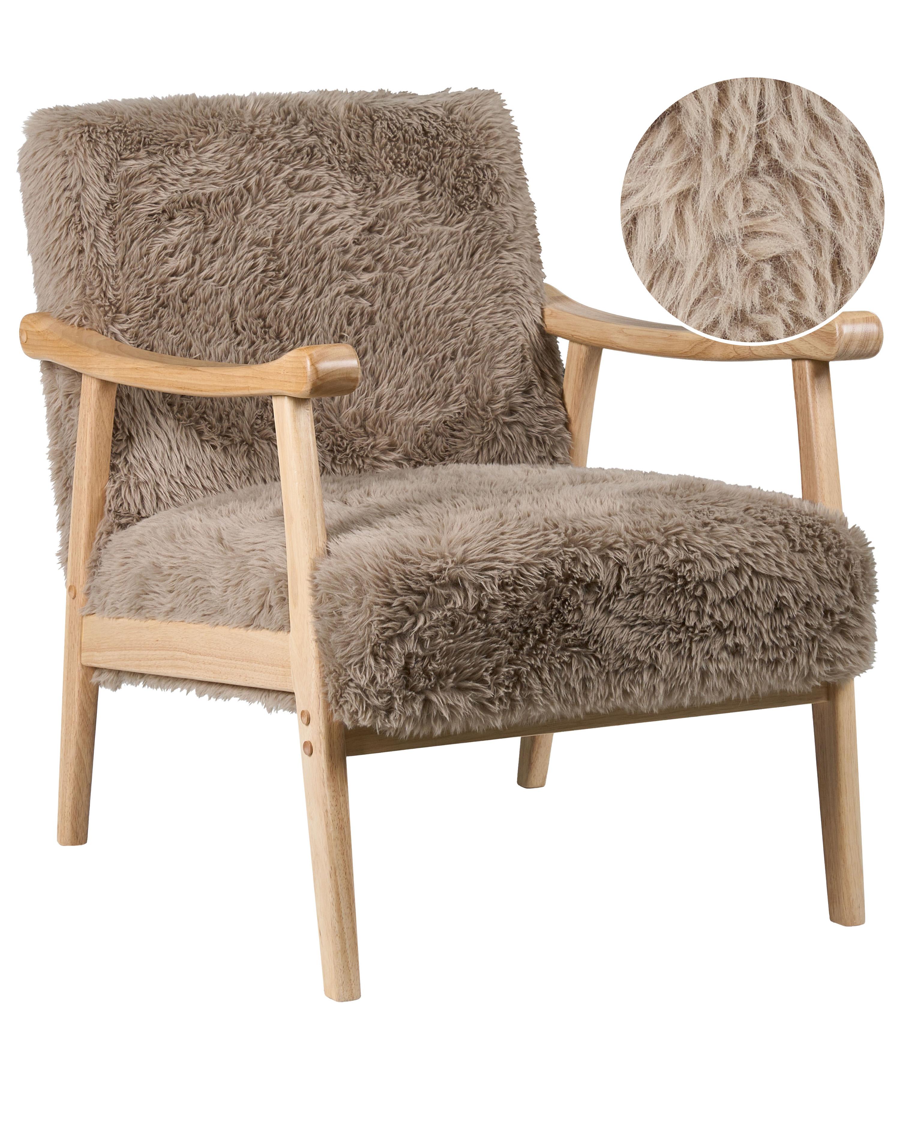 Rocking Chair LEKNES Boucle Beige