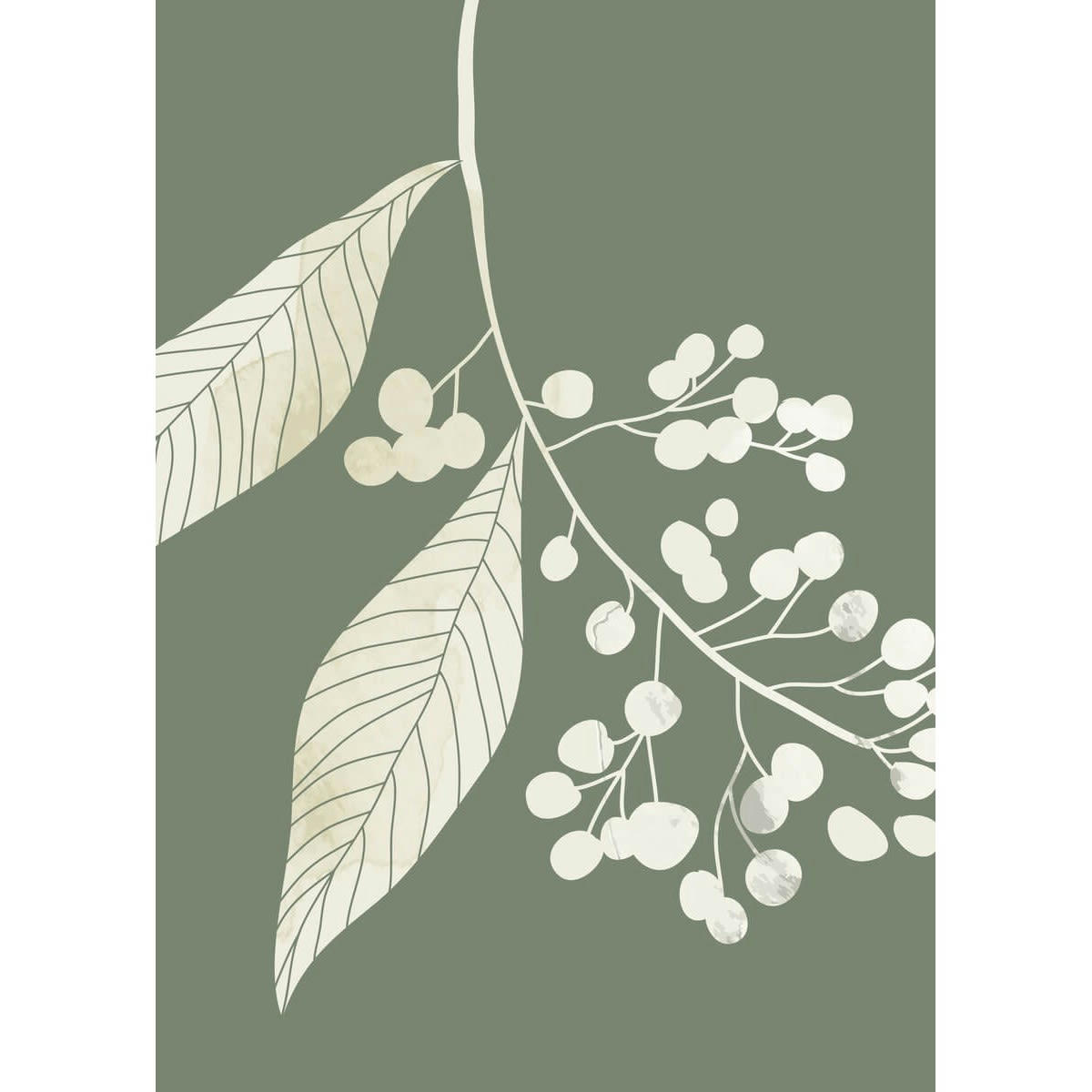 ILLUSTRATION - Tableau sur verre muguet 45x65 cm