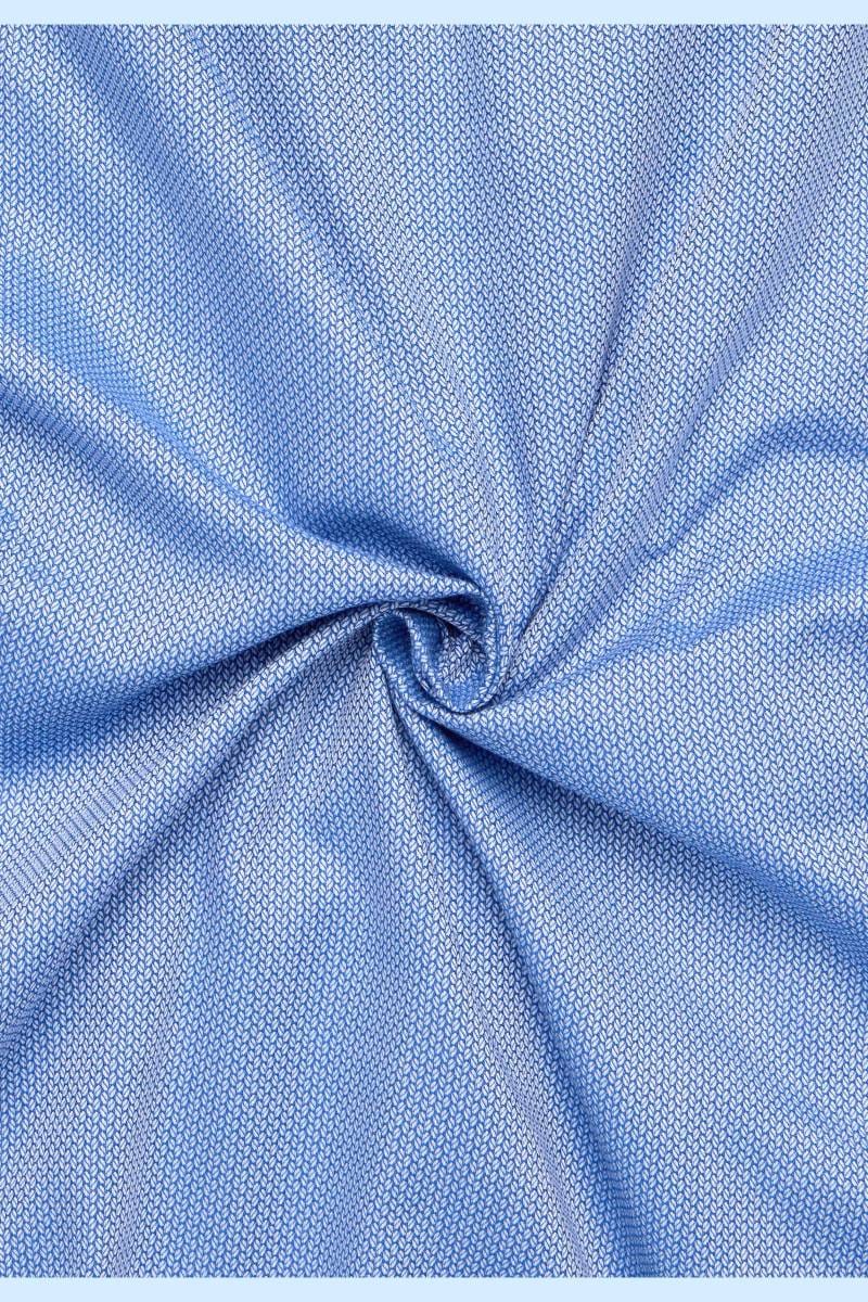 ETERNA Slim Fit Hemd blau, Strukturiert (extra langer Arm)
