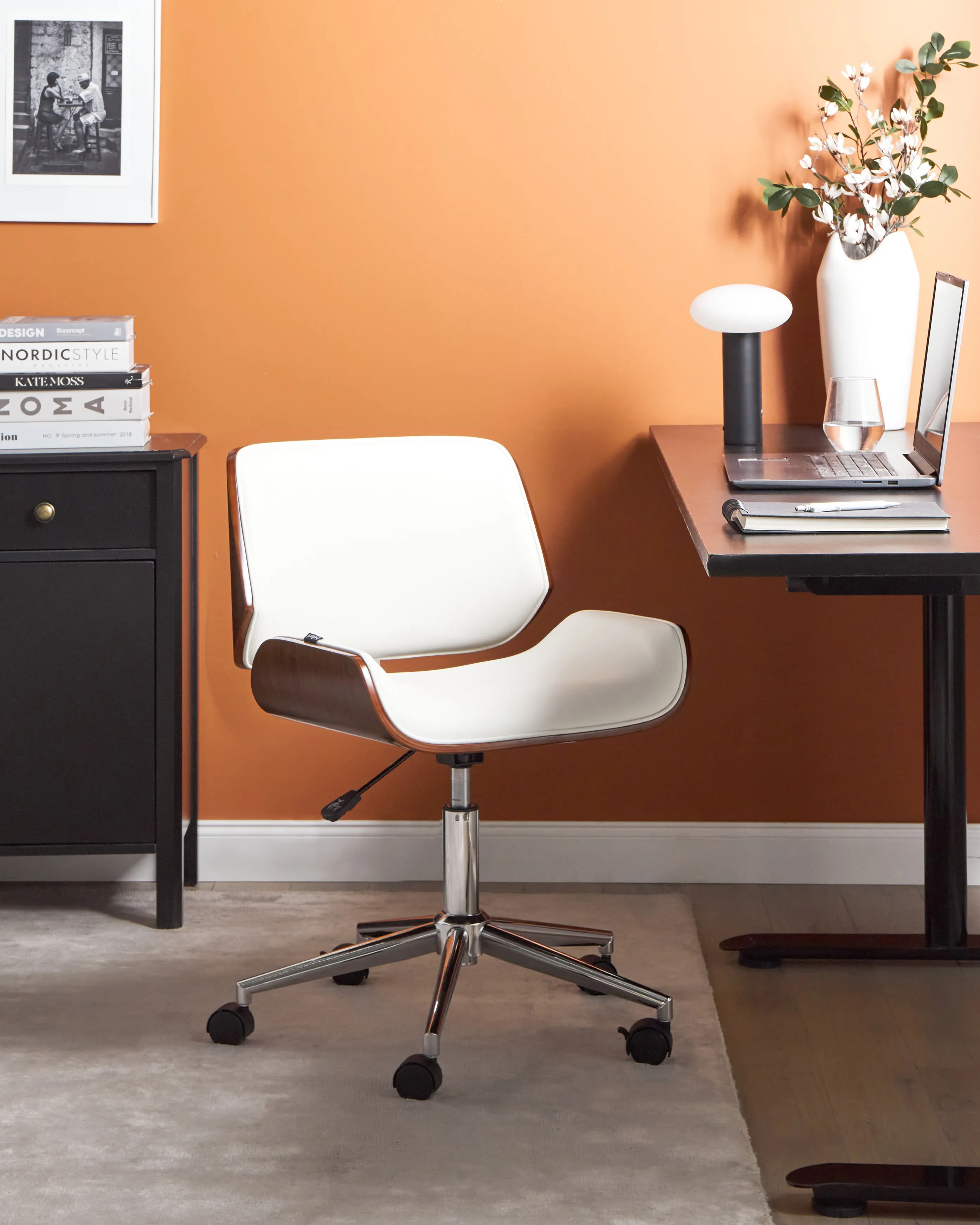 Desk Chair TOTOWA Faux Leather White