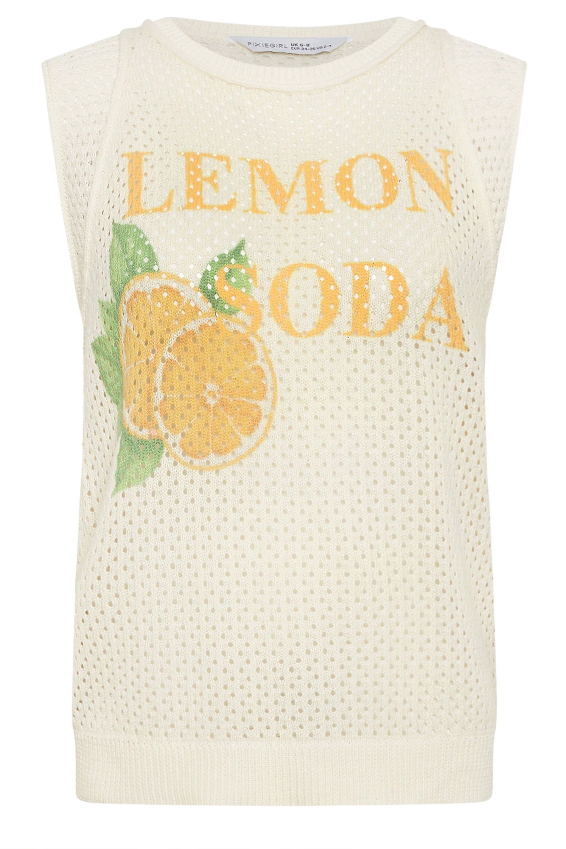PixieGirl Petite Graphic Crochet Vest Top