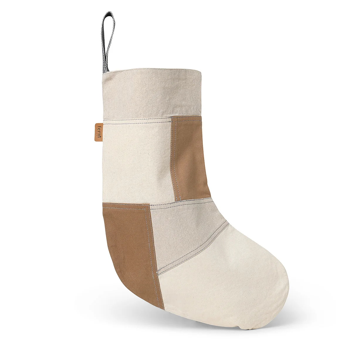 Ferm Living - Tonal Weihnachtsstrumpf, natur