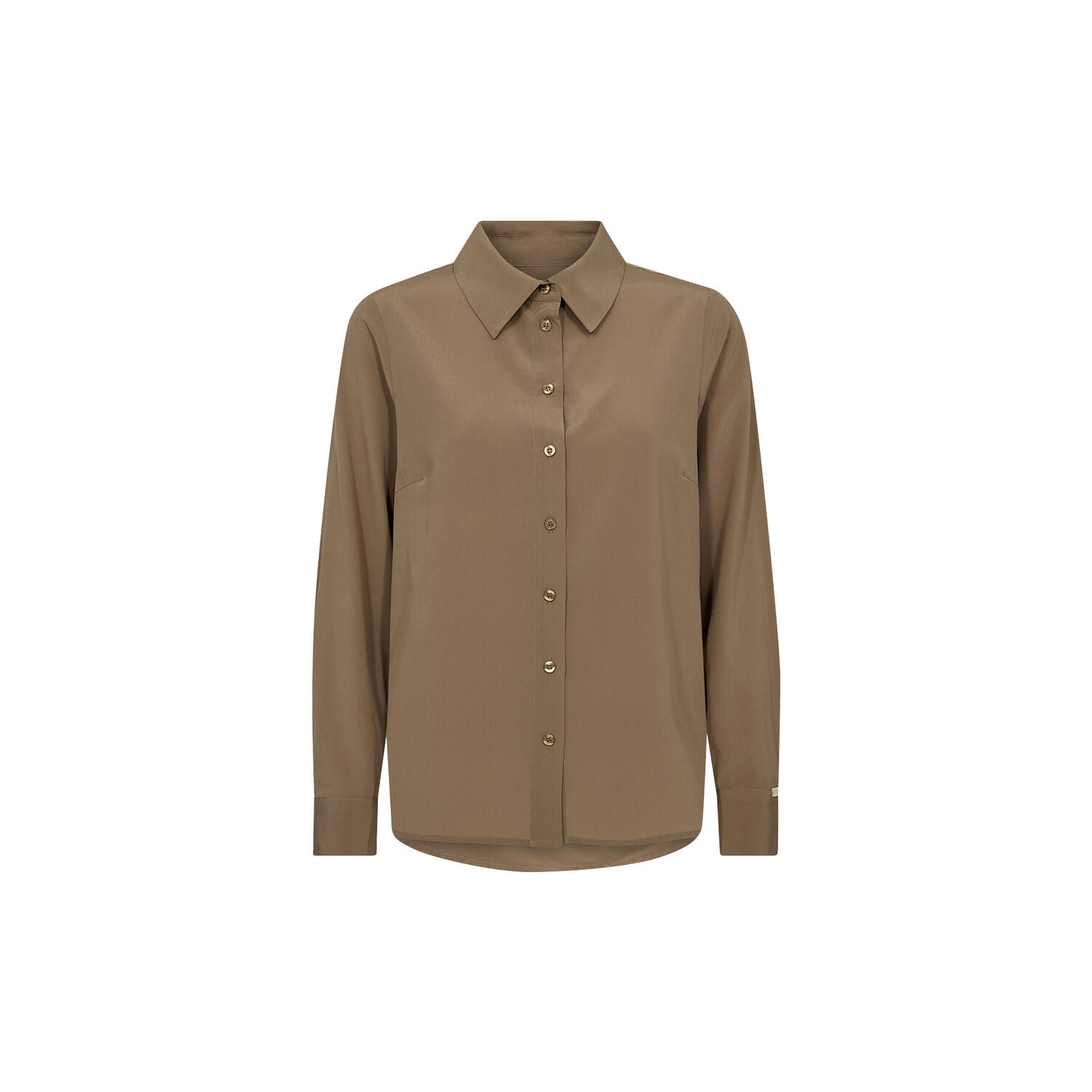PD-Percy Silk Shirt, lead brown
