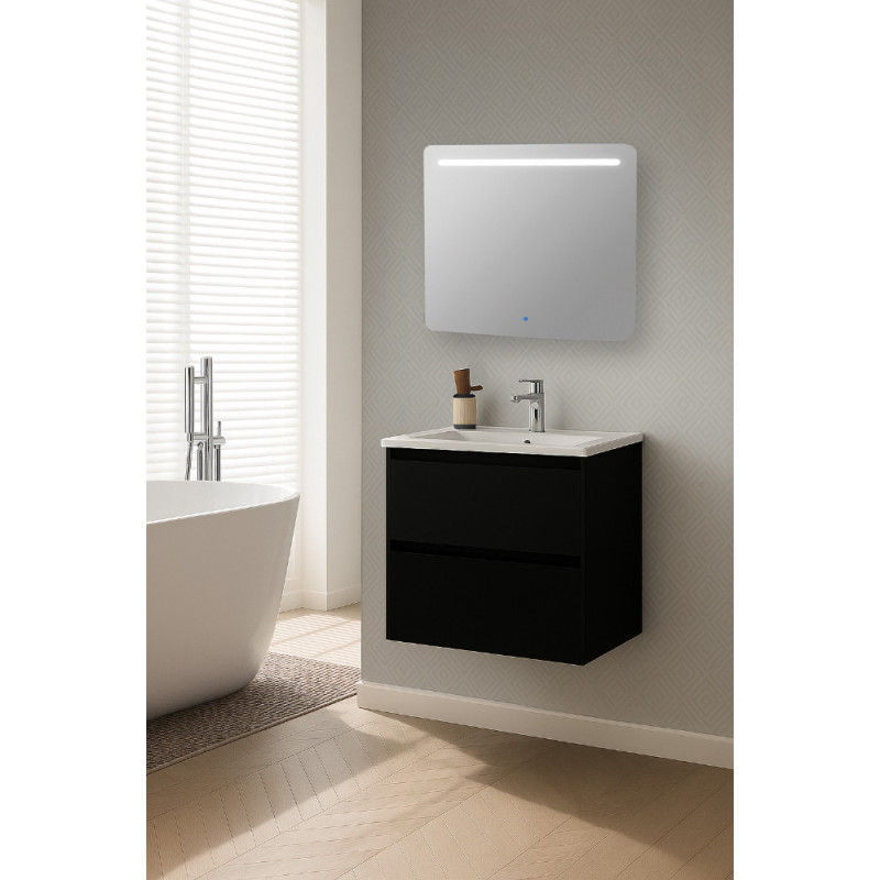 Meuble sous plan Melanie noir 80 cm THYS