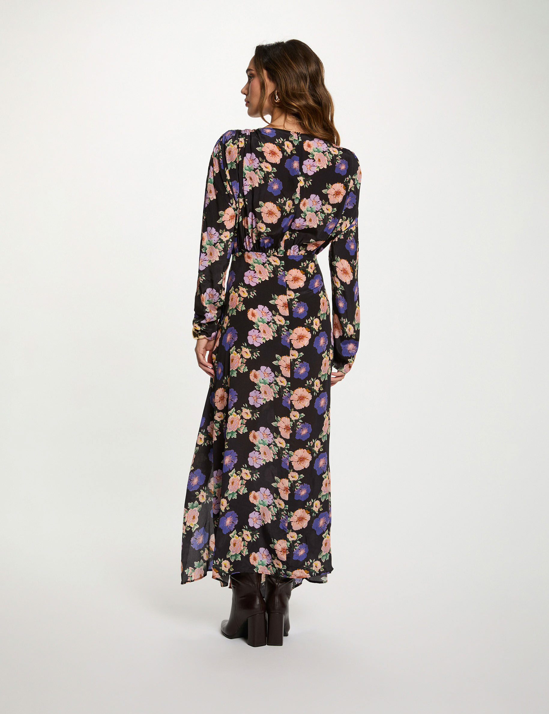 Satin Long Dress Multicolor Women