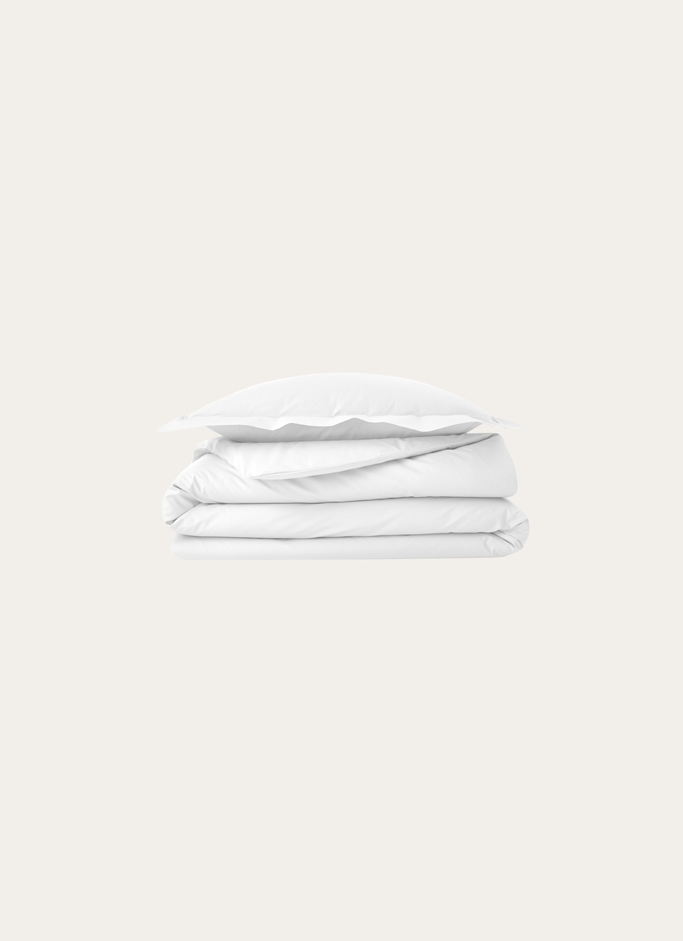 TAIE D'OREILLER UNIE EN PERCALE DE COTON BLANC
