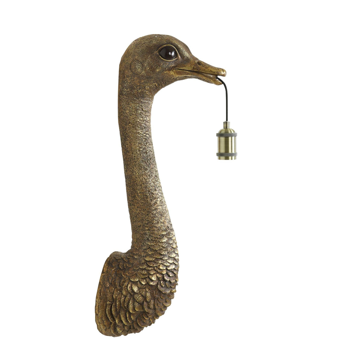 Light & Living wandlamp Ostrich - brons - 25x19x72cm