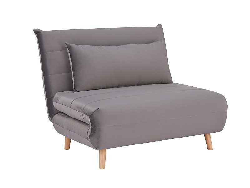 Fotel rozkładany SPIKE VELVET szary