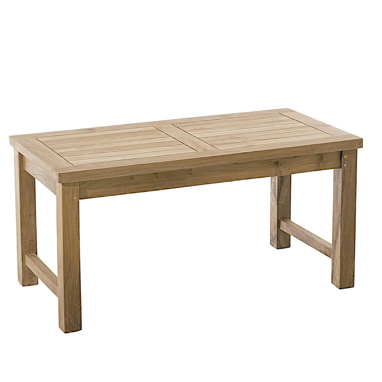 Table basse de jardin en Teck brut massif 90cm SUMMER