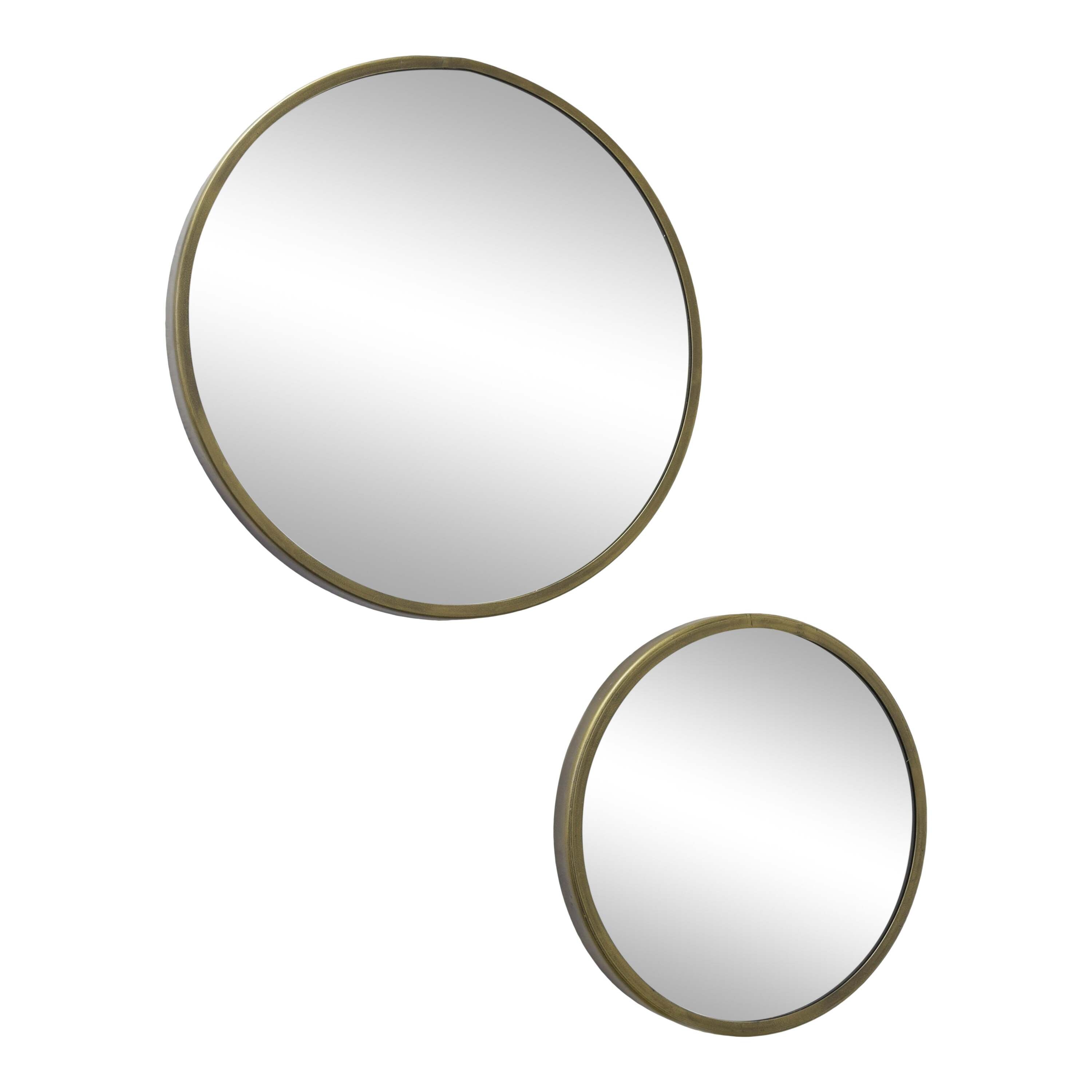 LOFT42 Mirror Spiegel Rond L Antiek Messing - Metaal - Ø45