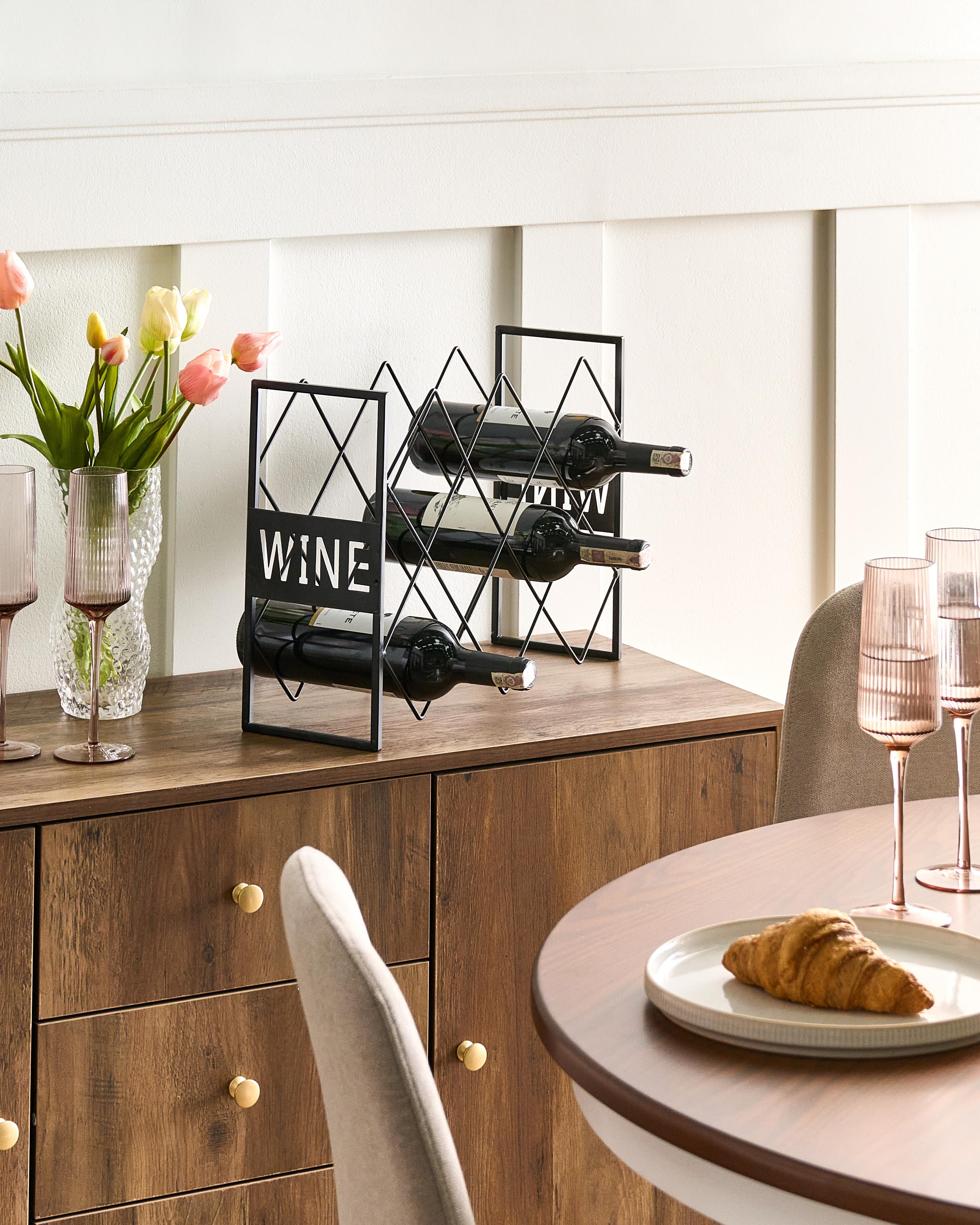 Wine Rack BALLYBAY Metal Black