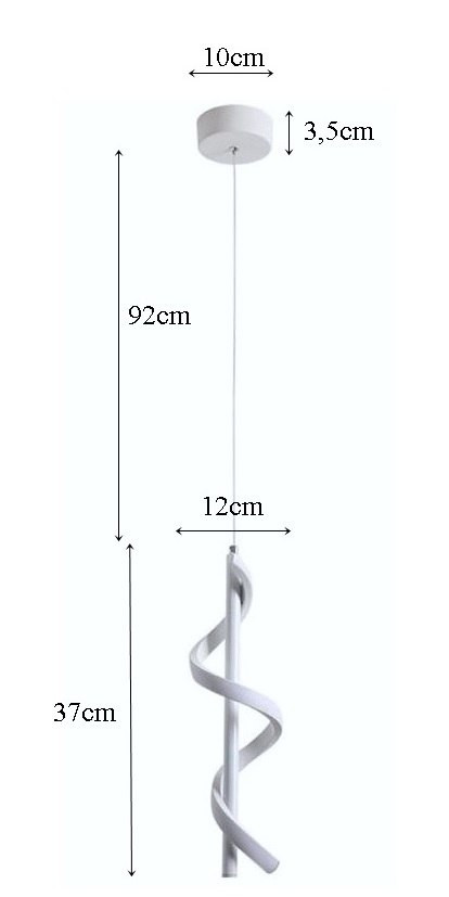 Lampa spiralna LED wisząca suf