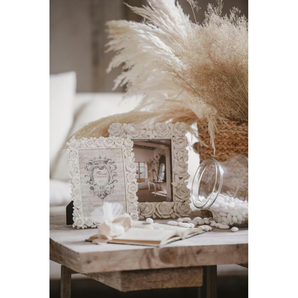 - Cadre photo en résine blanc H23