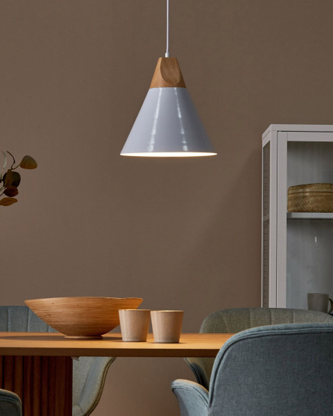 Lampa wisząca aluminium stożek biała