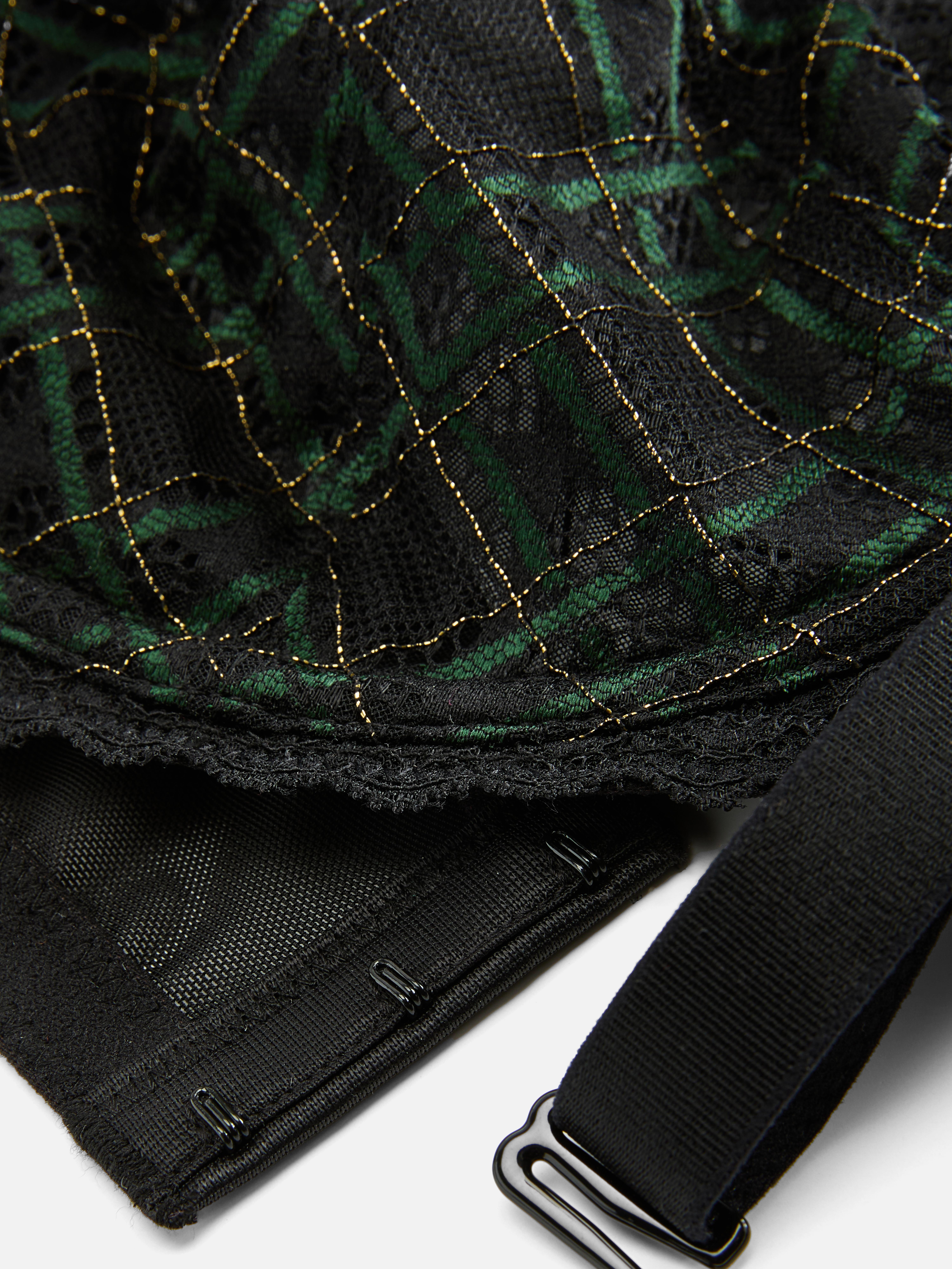 D-H Tartan Balcony Bra