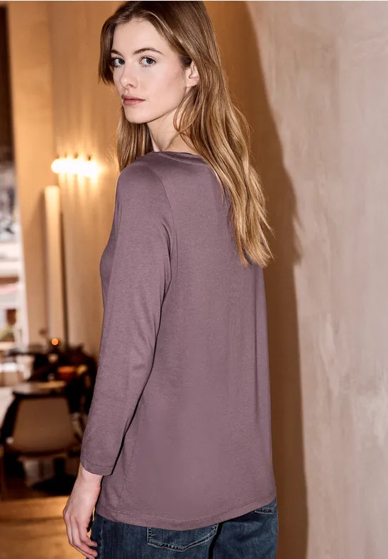 Basic Shirt mit U-Boot-Ausschnitt