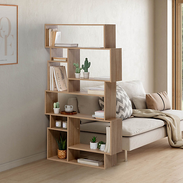 Etagère Hawai avec 10 trous couleur chêne