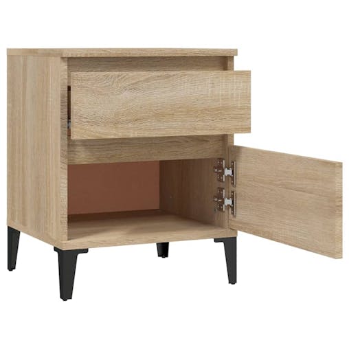 NNEVL Bedside Cabinet Sonoma Oak 40x35x50 cm