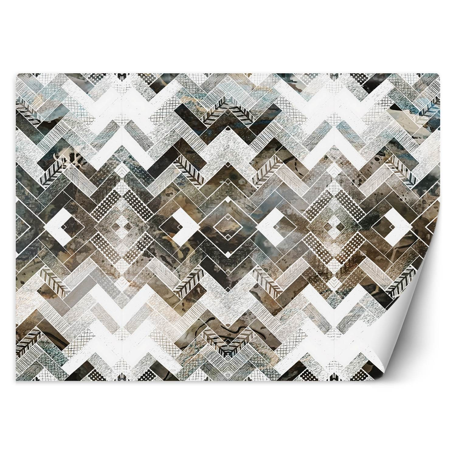 Feeby Fototapeta, Geometryczny wzór w jodełkę 150x105