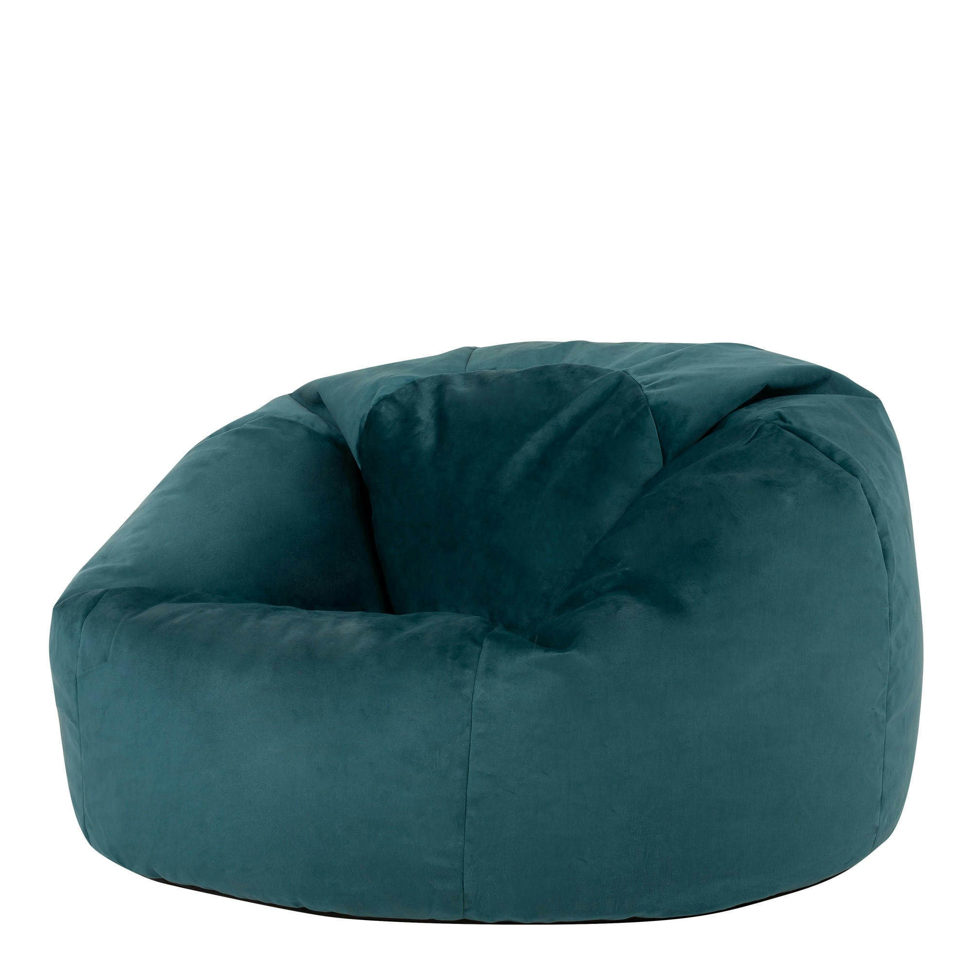 AURORA - Pouf velours vert canard