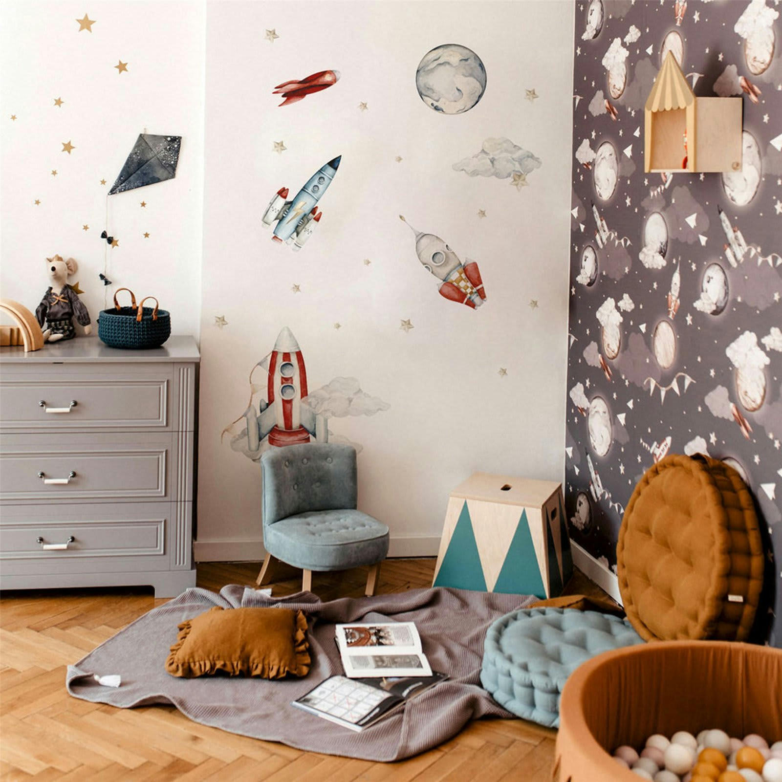 KIDS - Sticker mural Tissu Multicolore
