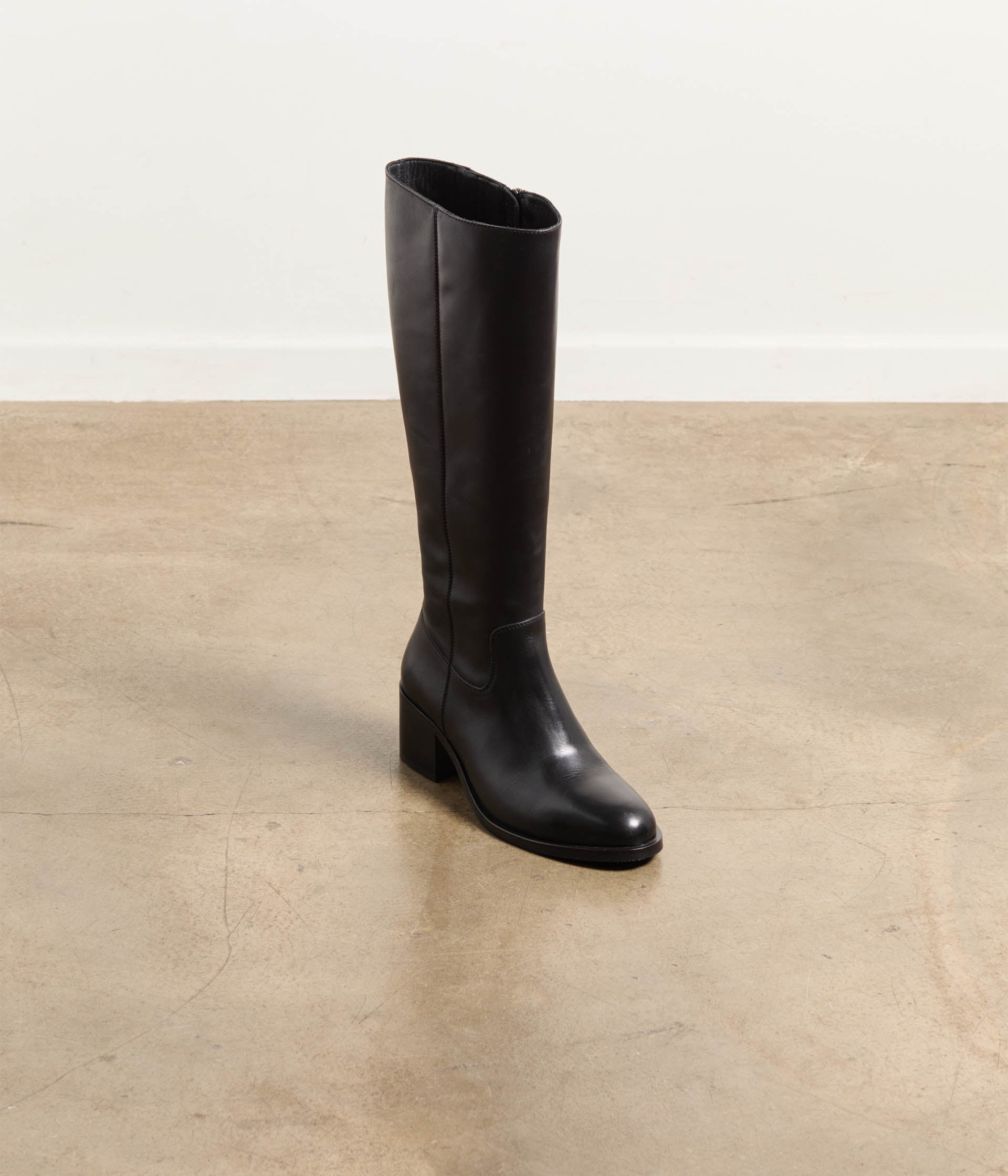 Bottes en cuir noir Clancy