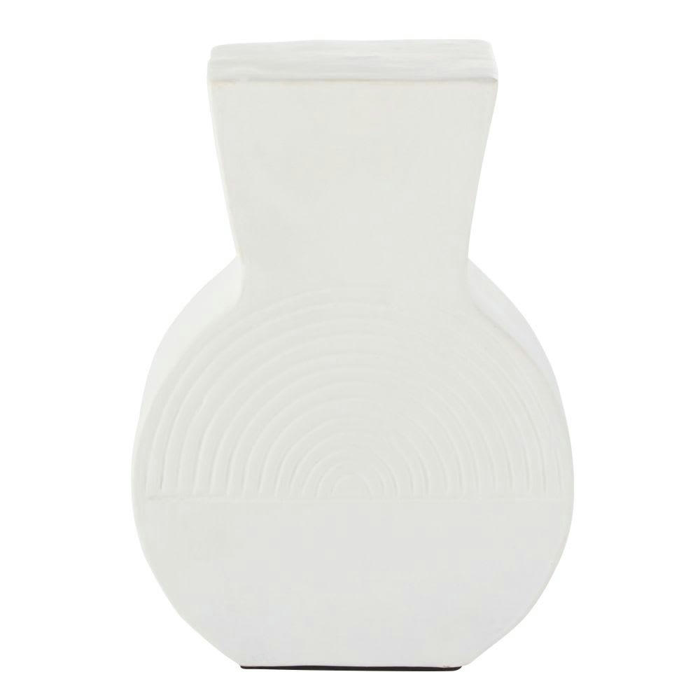 - Déco à poser abstraite en terre cuite beige