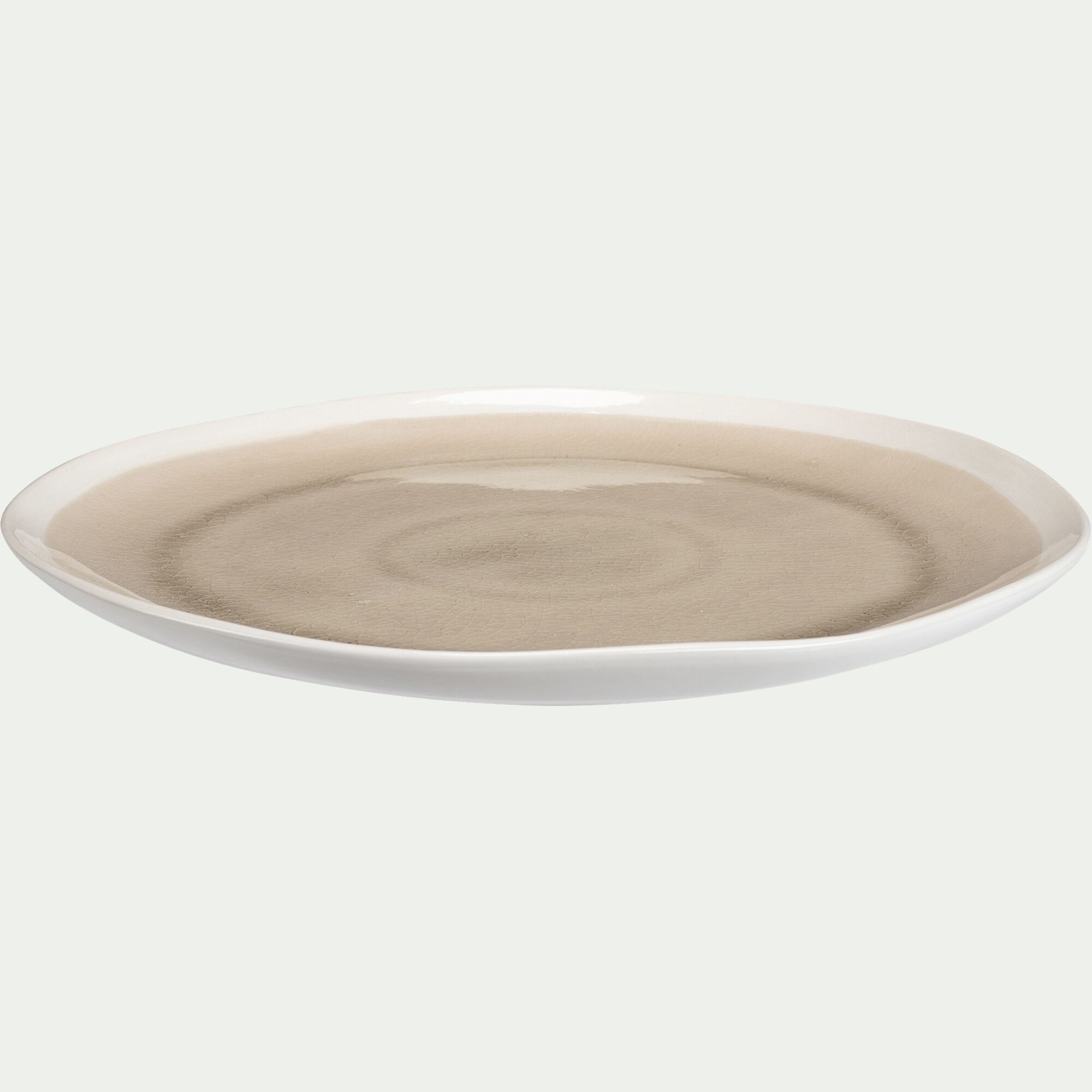LEZARDI - Assiette plate en grès D27,5cm - beige alpilles