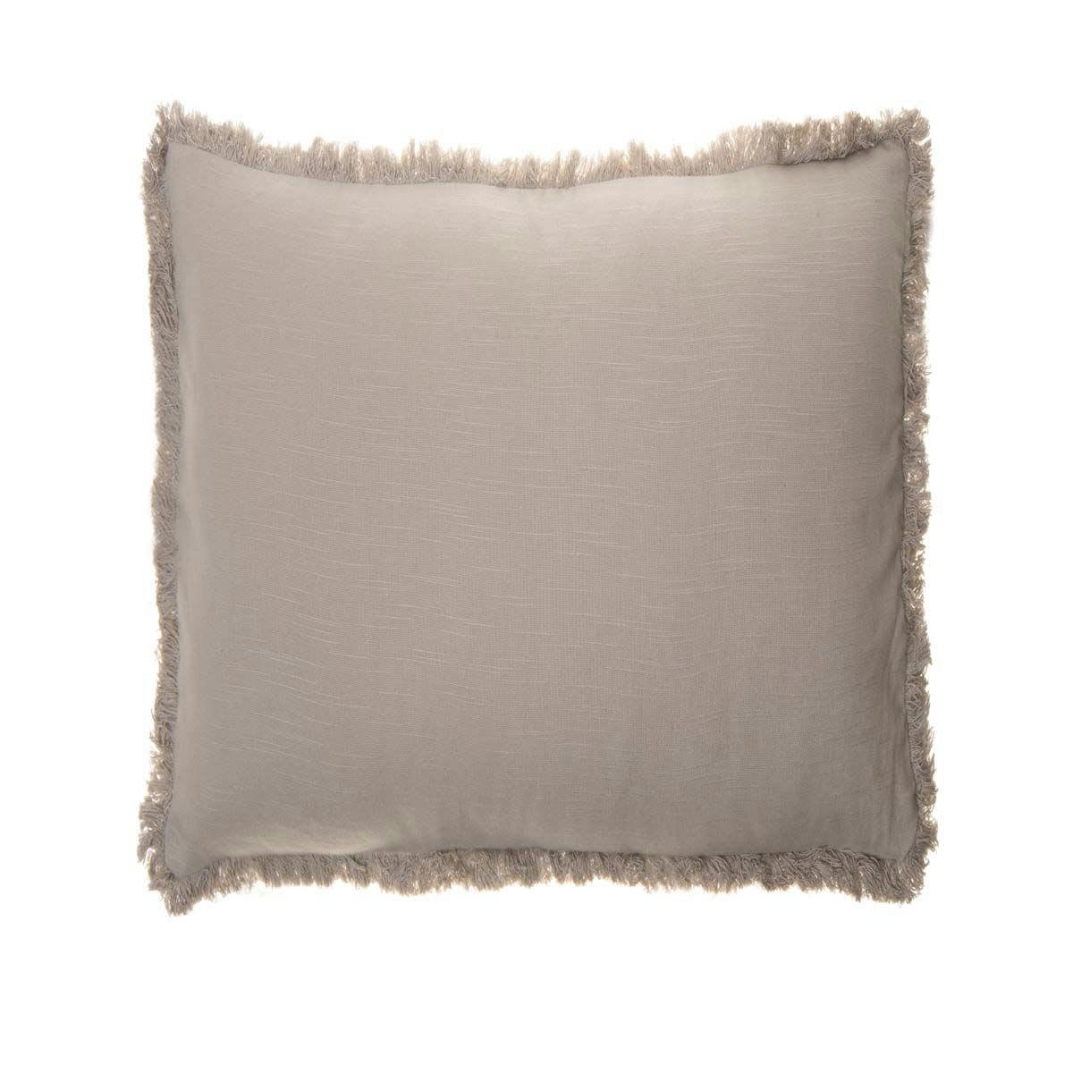 ENES - Housse de coussin en coton taupe 45 x 45 cm