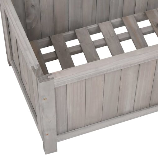 NNEVL Garden Trellis Planter Grey 70x30x135 cm Solid Firwood