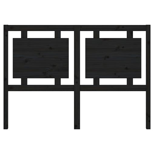 NNEVL Bed Headboard Black 140.5x4x100 cm Solid Wood Pine
