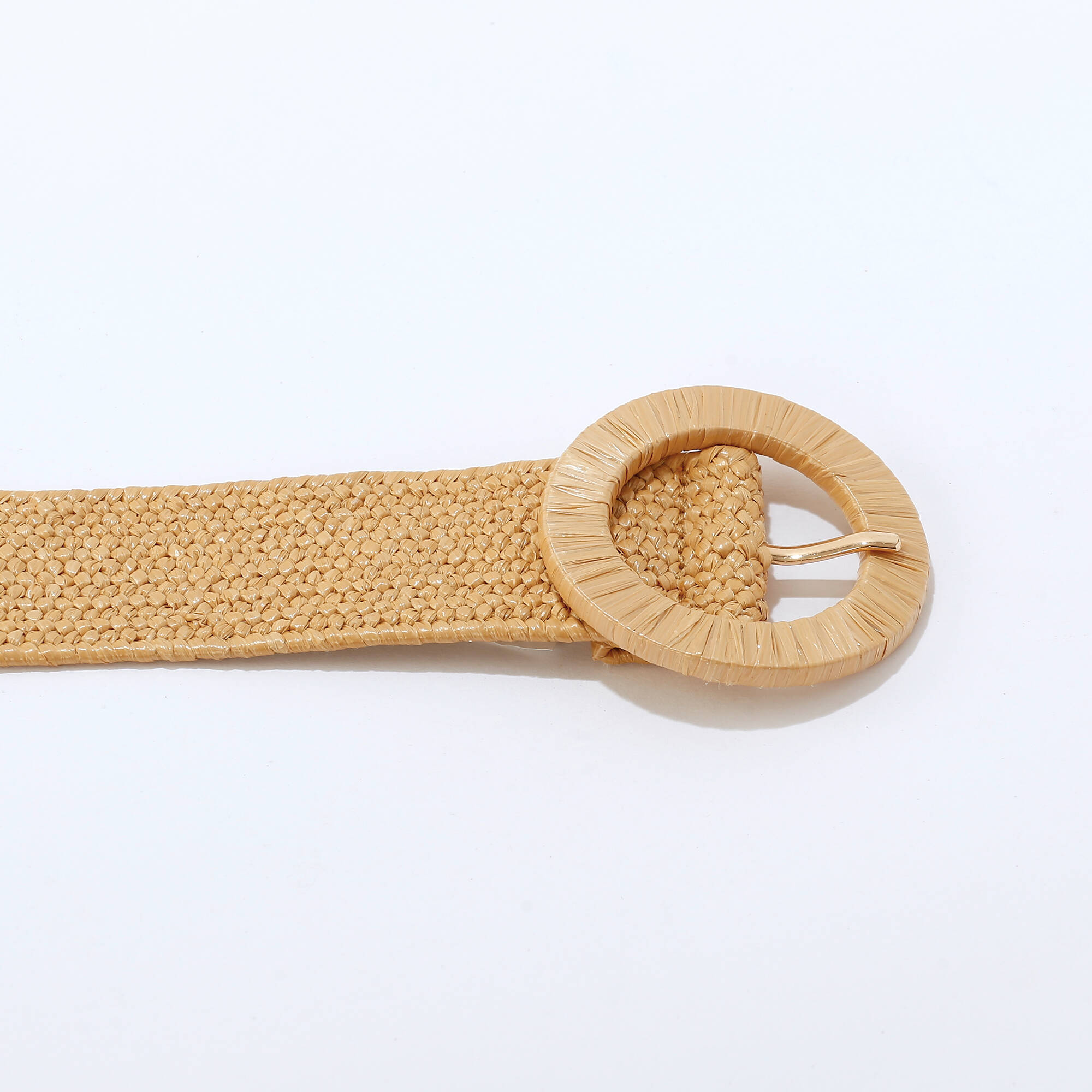 Ceinture raphia élastiqué boucle ronde