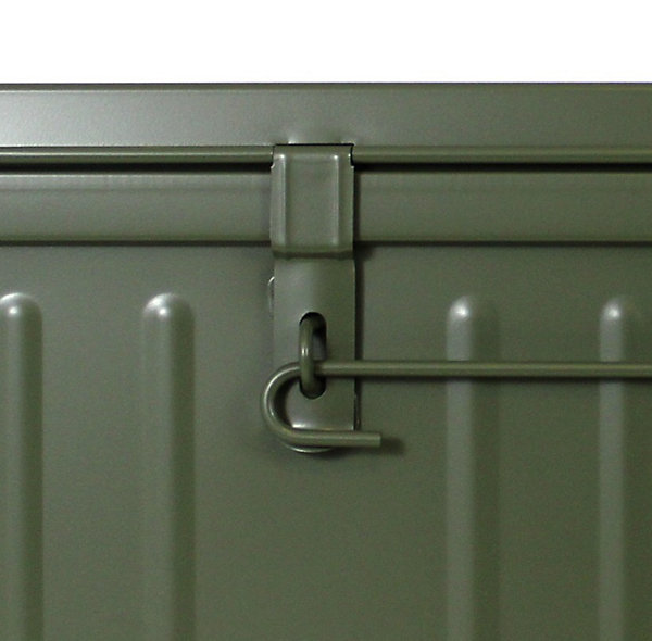 Cantine acier kaki 95 L avec poignées L.80 x l.45 x H.35 cm, cadenassable et empilable, Snor